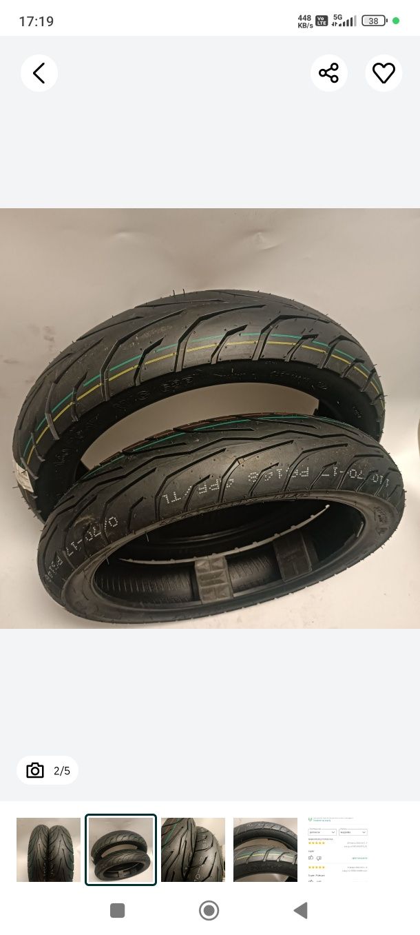 Komplet Opon Przód Tyl 110 130/17 Dedykowane Er5 Gpz Gs 500 Supermoto