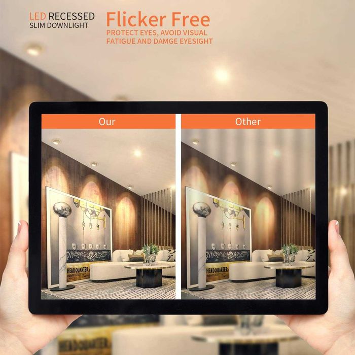 Lampy LED Sufitowe Zestaw 3x 6W 3000K Ciepła Biel φ75mm