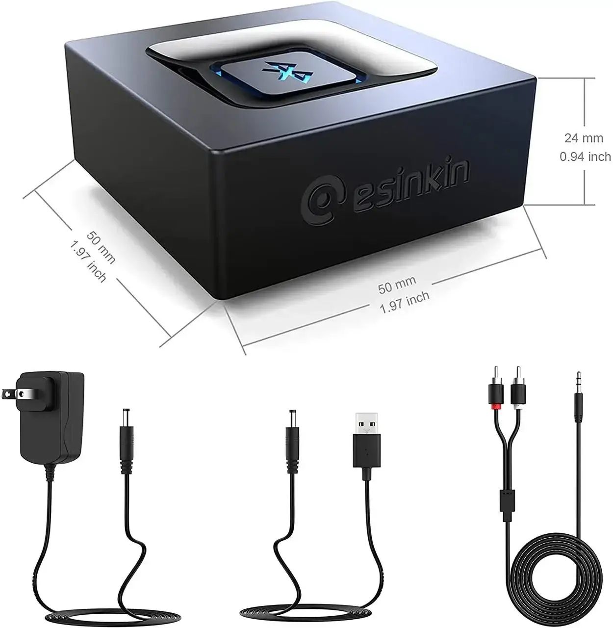 Бездротовий аудіоадаптер Esinkin, з'єднання по Bluetooth, для аудіосис
