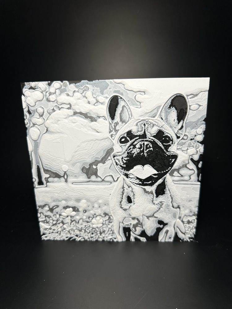 Obraz buldog francuski dekoracja 3d dekor obrazek