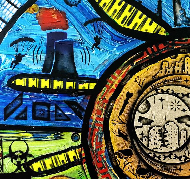 Quadro original - Arte abstrata moderna decorativa - POTOW