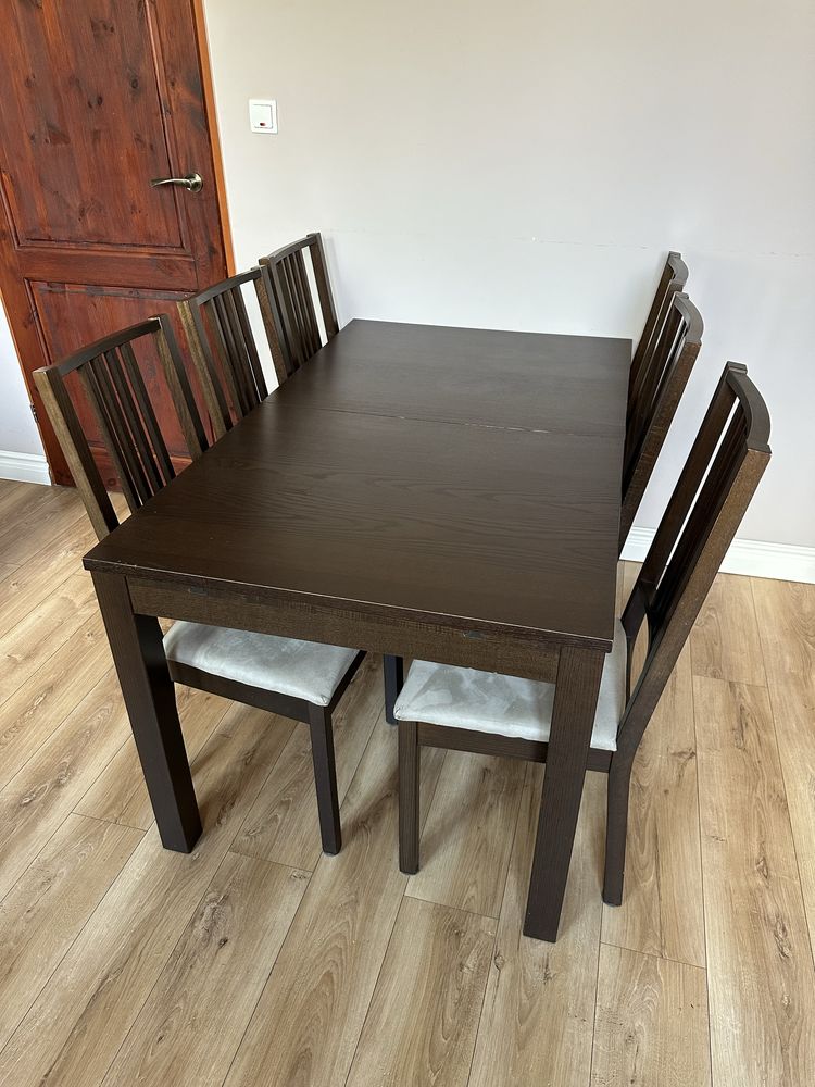Stol rozkladany IKEA Z 6 krzeslami