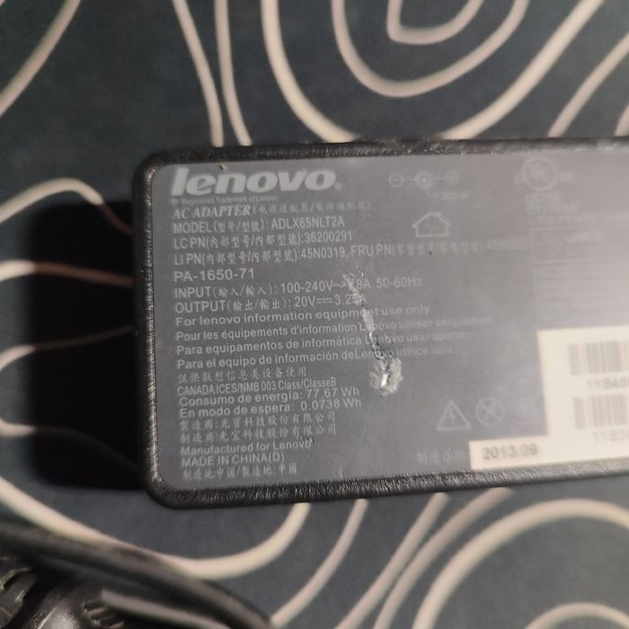 Зарядка Lenovo ADLX65NLT2A блок живленн