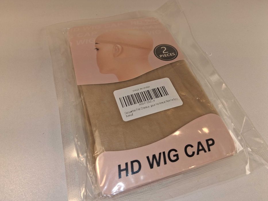 E077 Czepki Pod Perukę HD Wig Cap Nude Beżowy 2 Sztuki