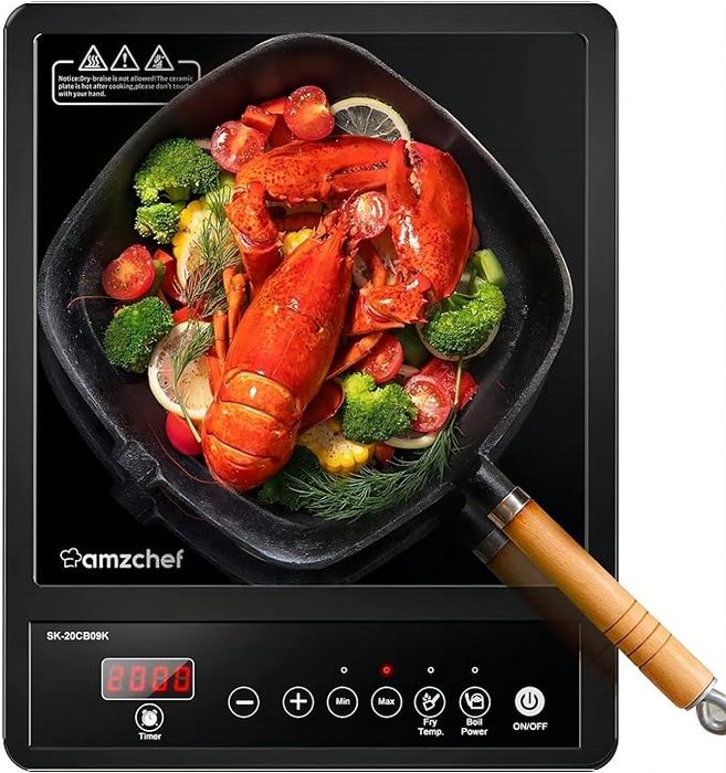 Płyta indukcyjna turystyczna kuchenka Amzchef SK-20CB09K