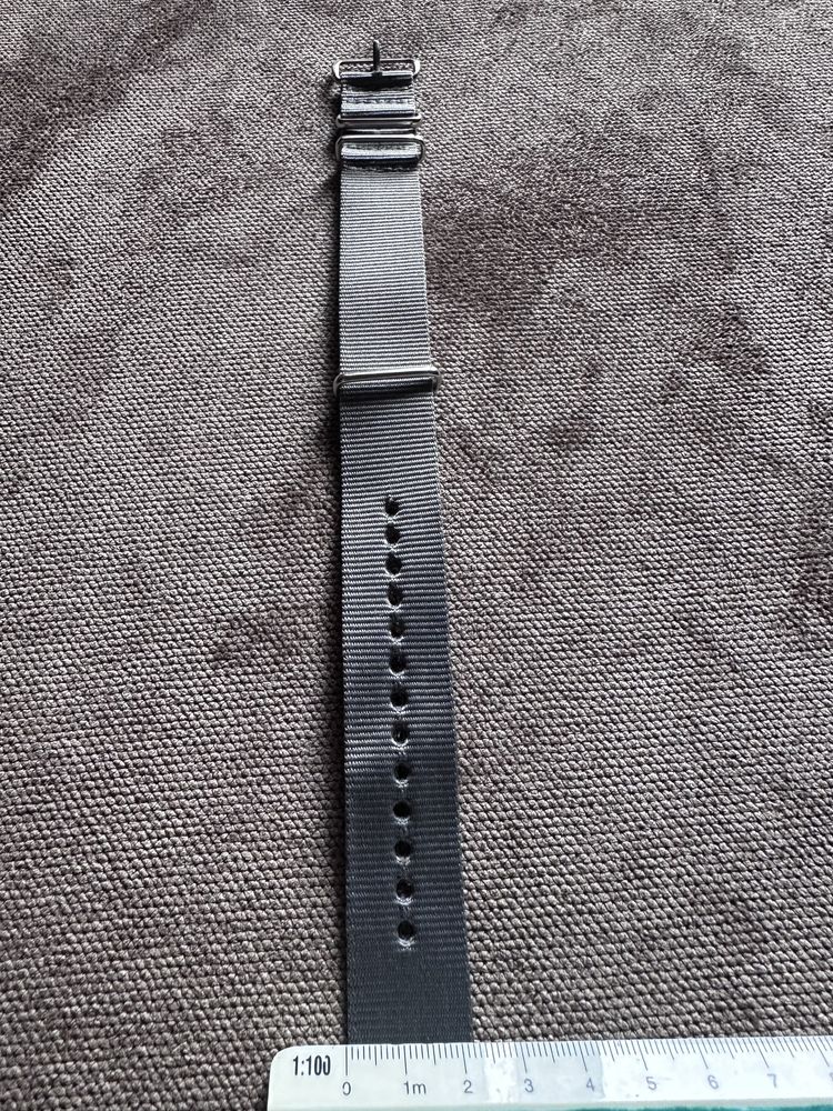 Pasek nato 22mm nowy  szary seiko bulova casio citizen