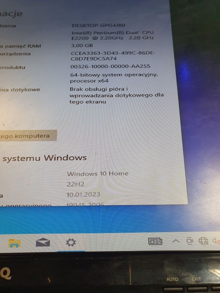 Komputer stacjonarny HP Compaq Windows 10