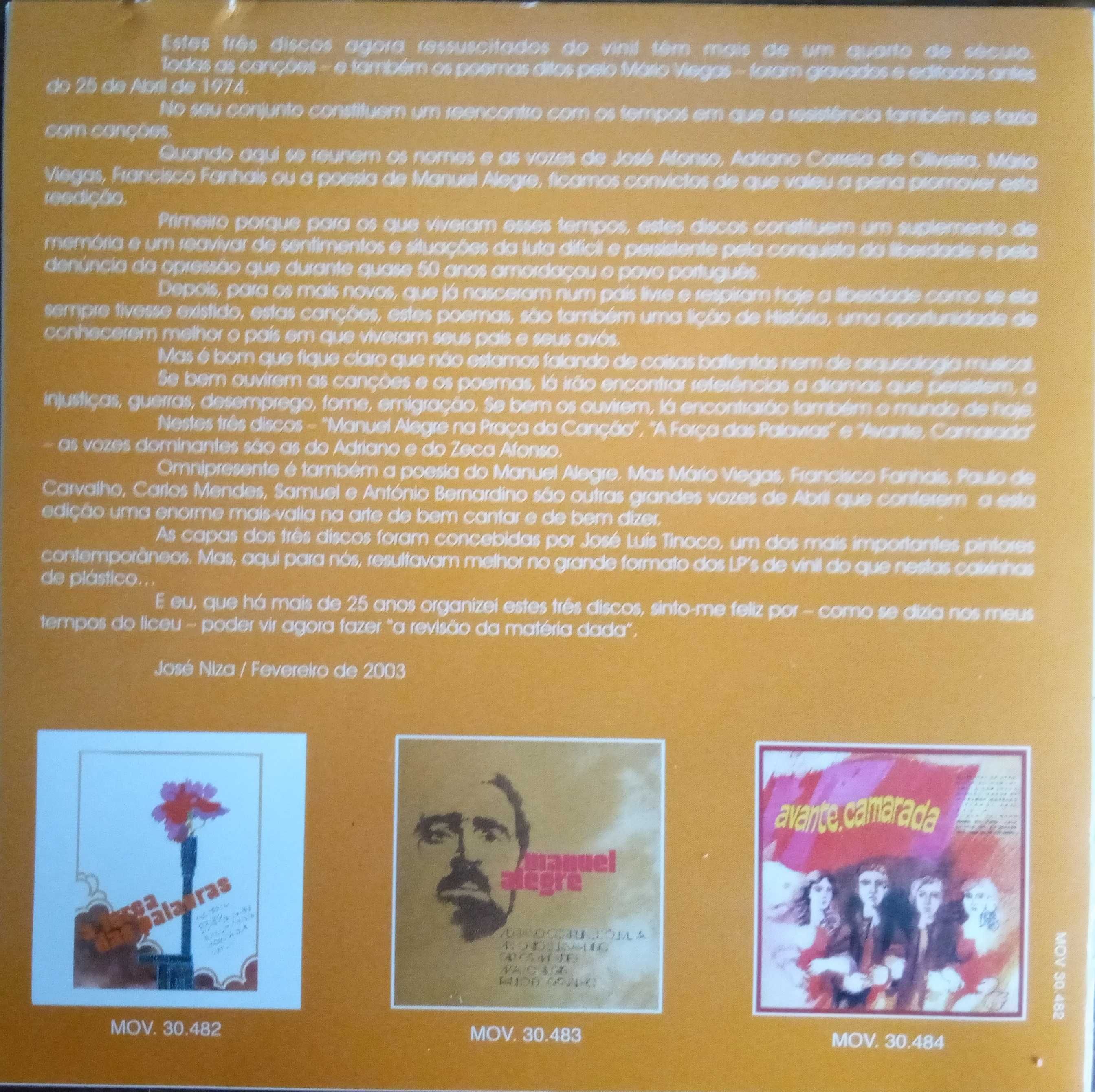 José Afonso +Adriano + Fanhais, etc. - - - - A Força das Palavras - LP