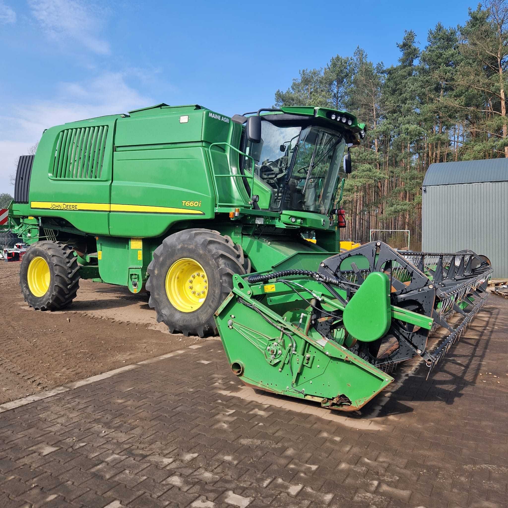 комбайн John Deere T660i , heder 7,6 m w660 , t670 , claas lexion,