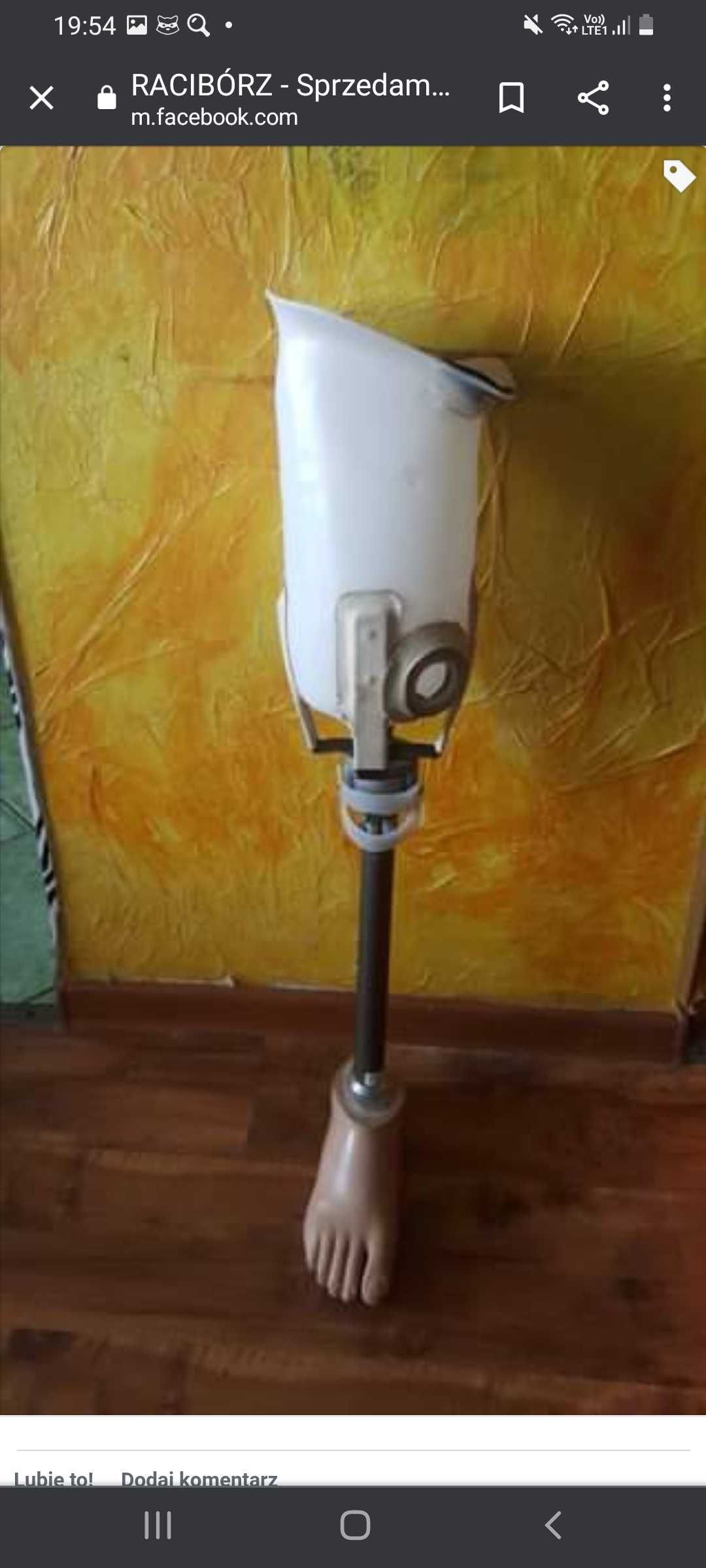 Proteza nogi prawej otto bock gratisowo proteze firmy  Tomplast