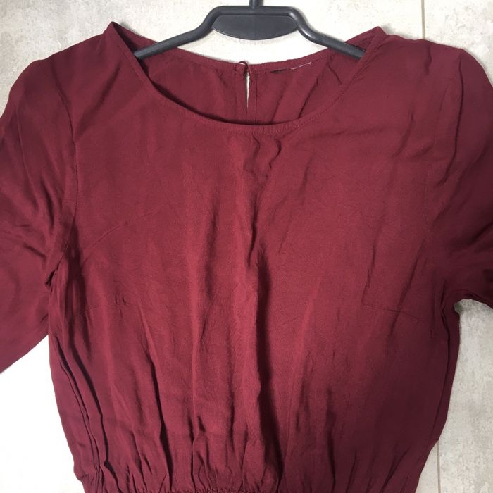 Sukienka H&M 34/36 XS/S jak nowa rozkloszowana gumka rękaw 3/4 krótka
