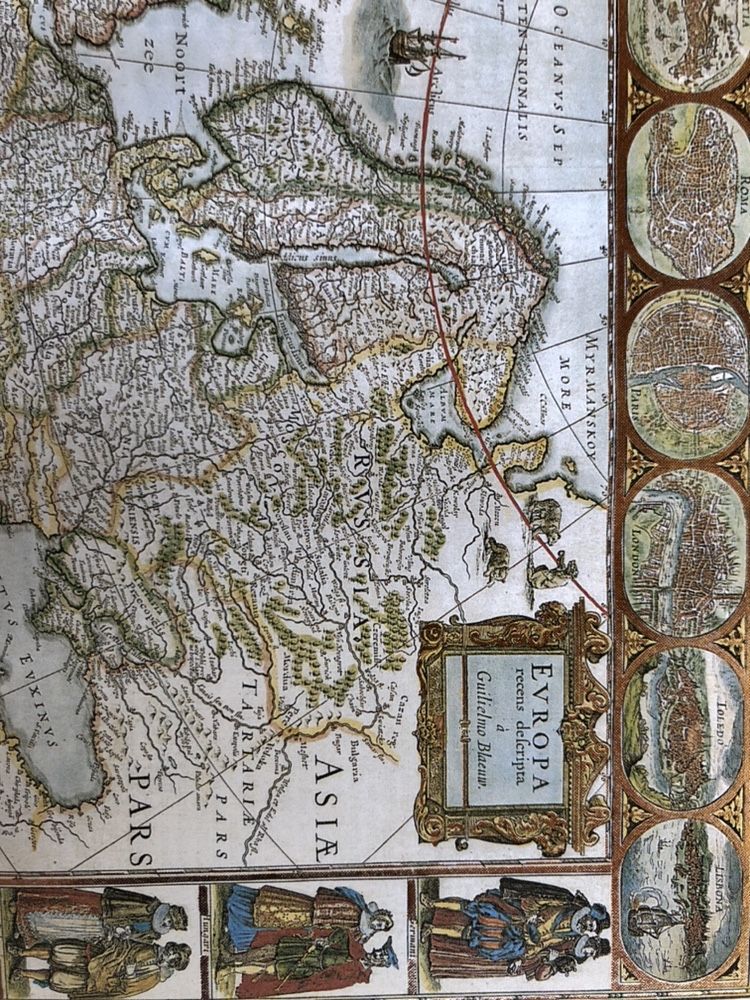 Europe, Europa; Guiljelmum Blaeuw - Evropa recens descripta - 1630 map