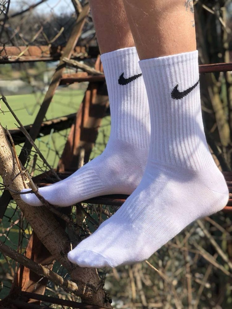 280 грн за 12 пар |шкарпетки Nike|білі високі |Носки найк| sport socks