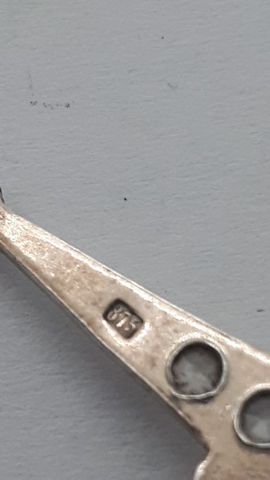 Кулон серебро 875пр. Рубин.