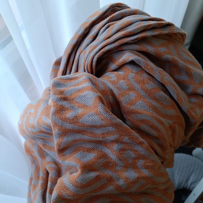 Yaro Slings Braid Silver Bronze Linen Wrap (linen) chusta lniana