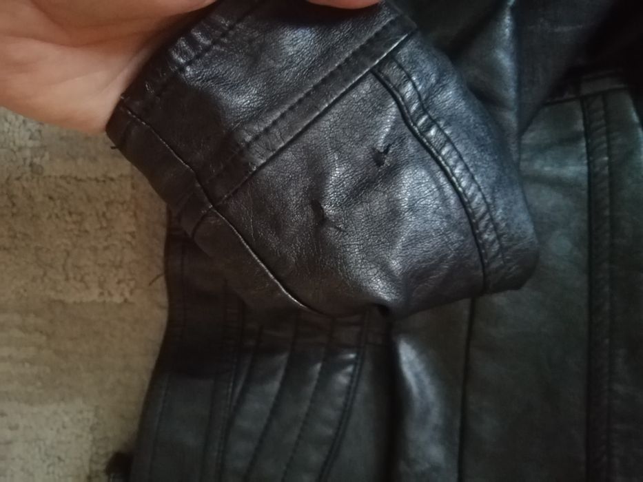 Шкіряна куртка, косуха на дівчинку 10 - 12р