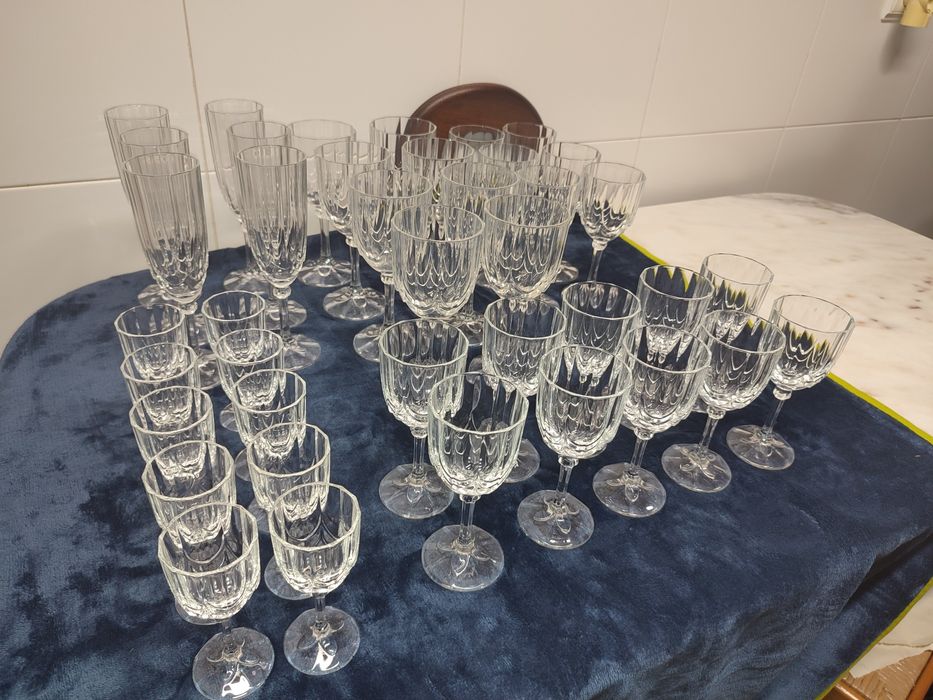 Serviço Copos de vidro trabalhado NOVOS