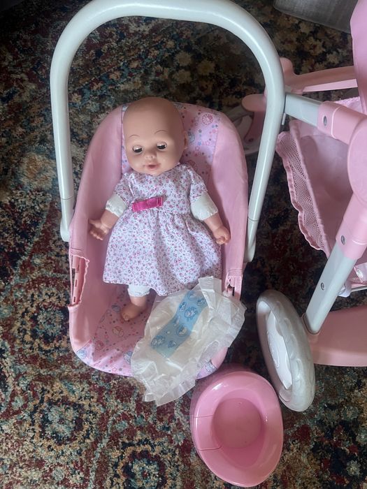 Wózek dziewczęcy dla lalek