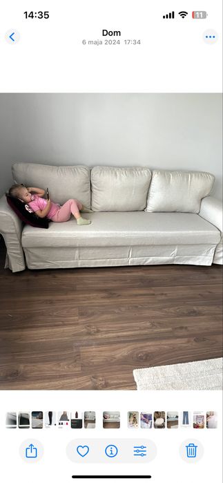 Sofa Ikea, kolor jasnobeżowy