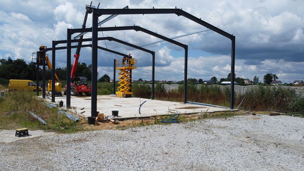 Konstrukcja Hali 18x50x6m 900m2 Konstrukcje stalowe hale PRODUCENT