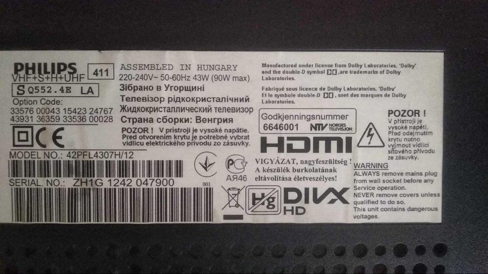 Części do TV podzespoły.