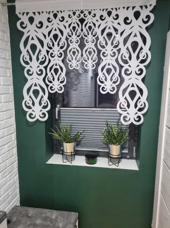 Firana panel ekranowy 60x100 cm żakard dekoracja okienna 2 sztuki