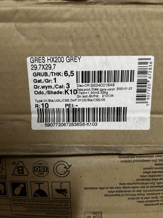 Plytki gresowe 1gat . 29,7x29,7 gru 7