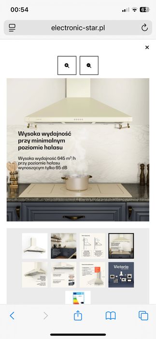 Pochlaniacz okap klisterin victoria 90 cm