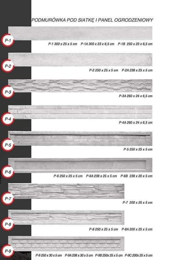 OGRODZENIA BETONOWE nowoczesne ogrodzenie podmurówka TRANSPORT HDS