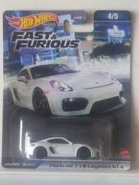 Fast & furious Porsche 718 cayman GT4 rodas borracha