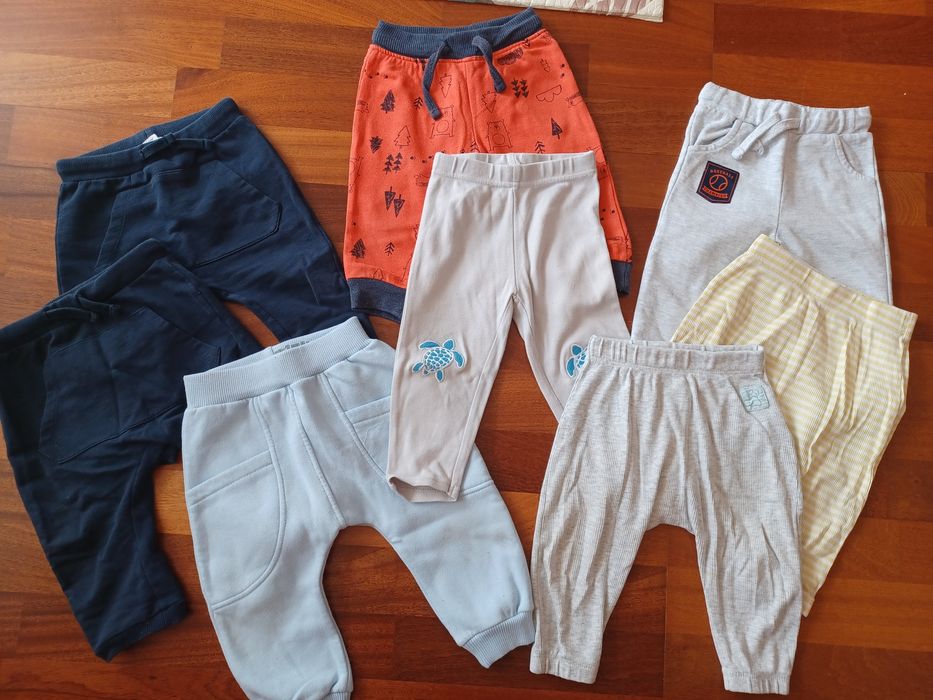 8 x długie spodnie dla chłopca rozm 74 i 80