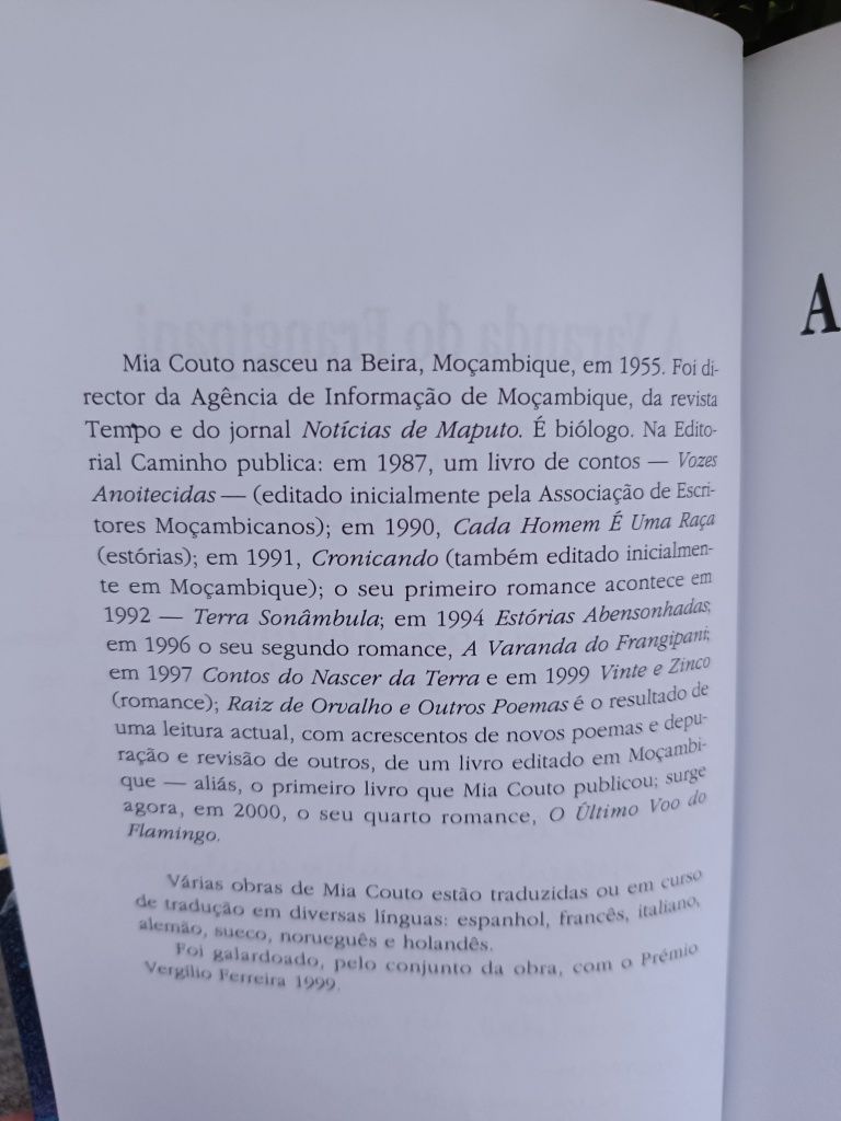 A Varanda do Frangipani, Mia Couto