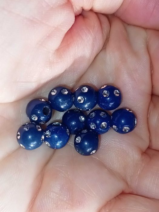 50 contas redondas em acrílico 7mm