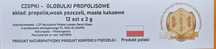 Czopki globulki propolisowe 12szt