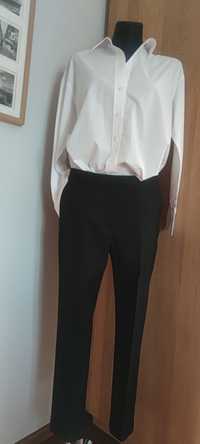 Nowe czarne garniturowe eleganckie spodnie