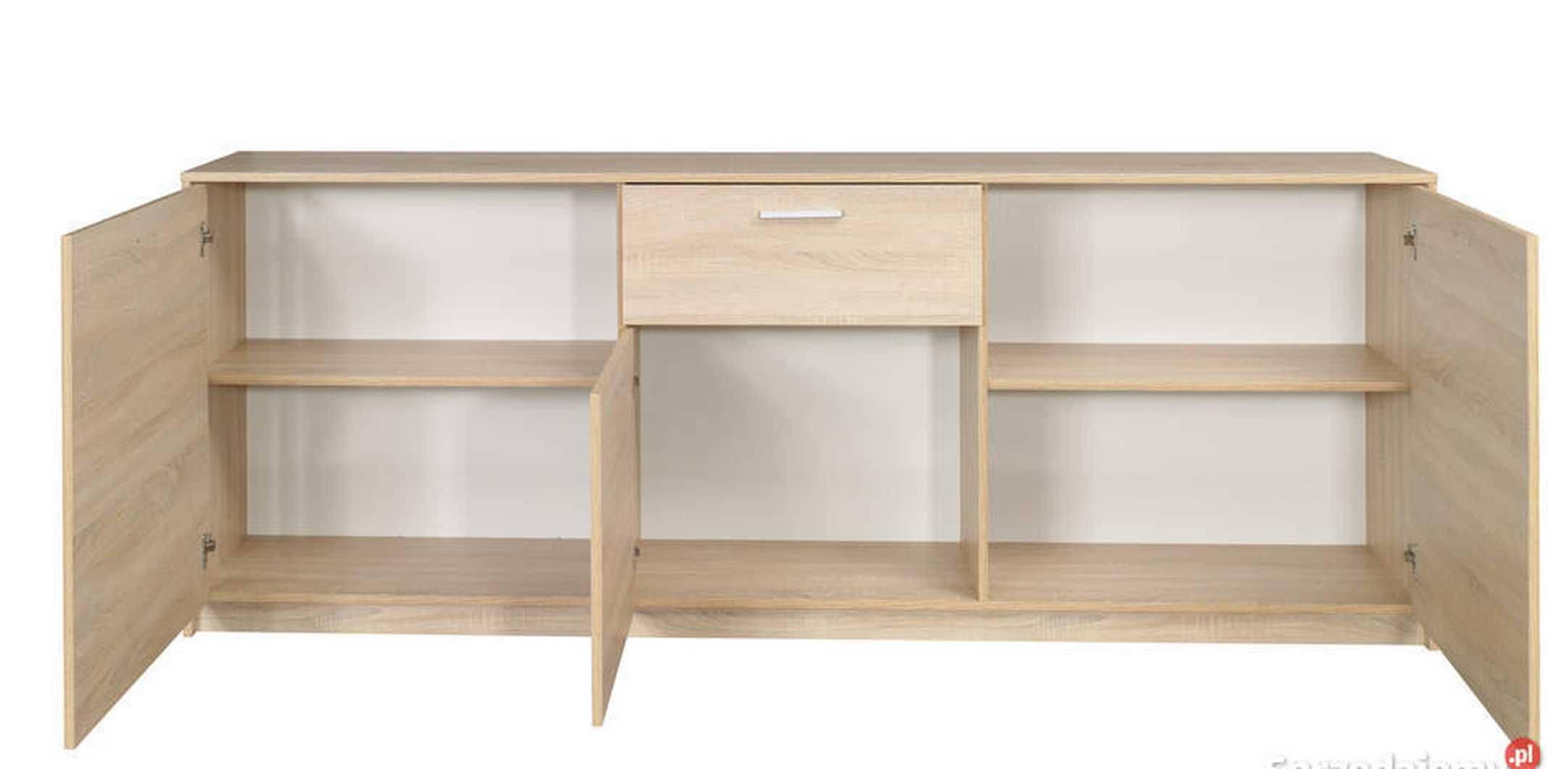 Duża  nowa komoda (220x85x45,dąb sonoma)