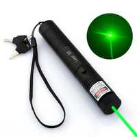 Ponteiro Laser verde com zoom regulável + Bateria 18650 e carregador