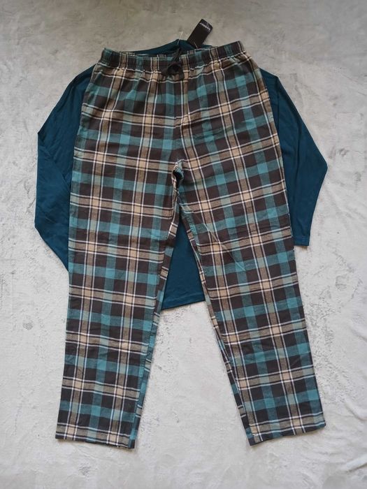 Чоловіча піжама з фланелевими штанами р. S, M, L, XL