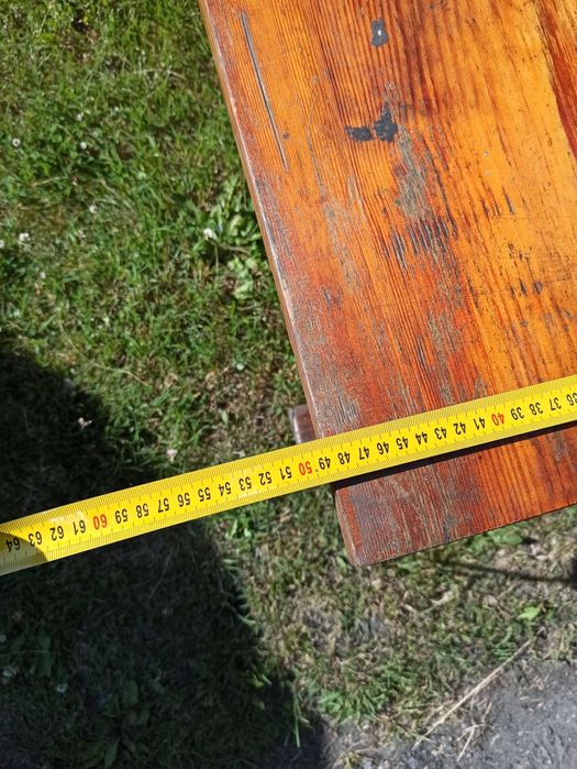 Ławka i stół z drewna