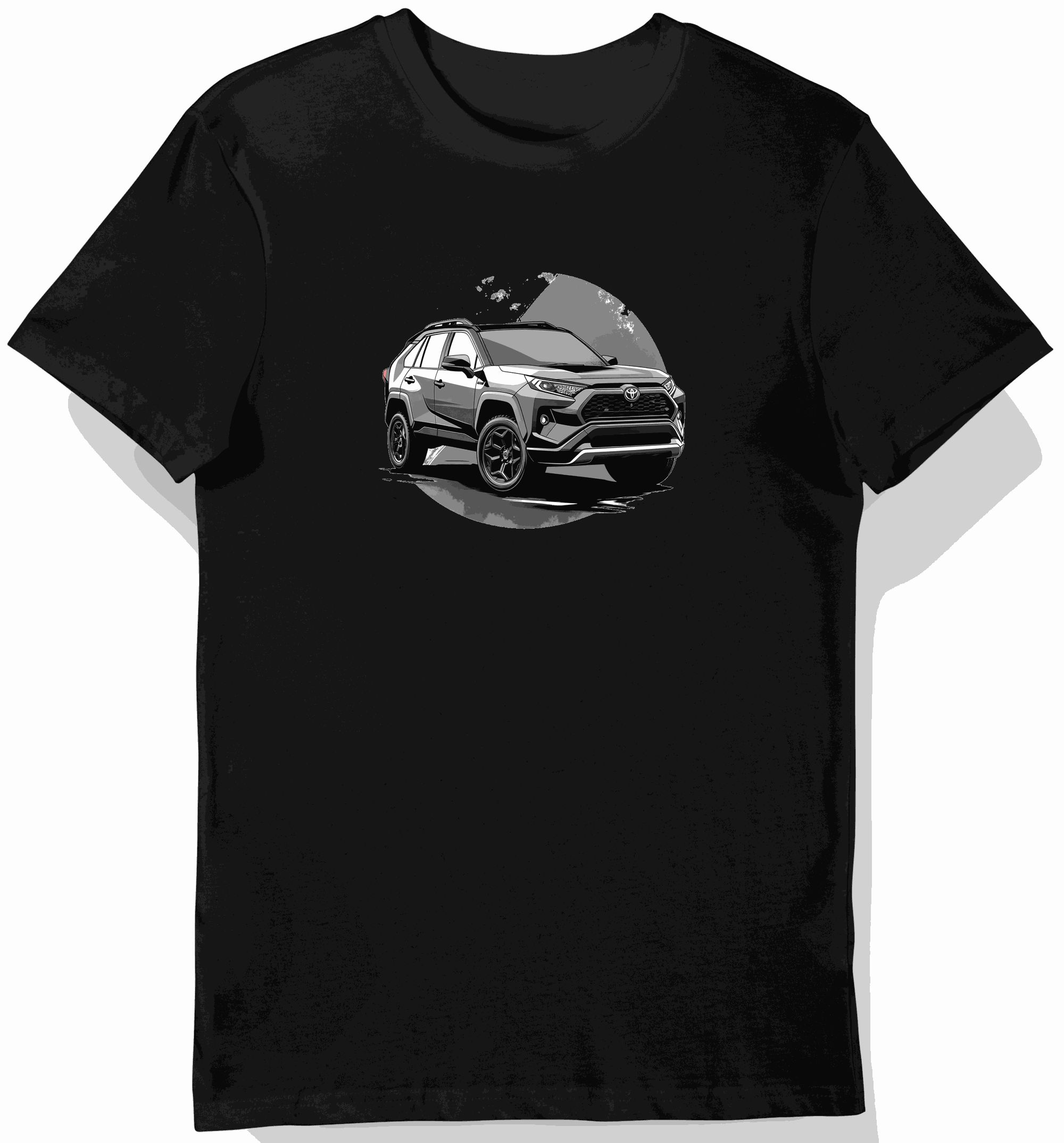 Koszulka męska czarna z Futurystycznym SUV-em Toyota XXL