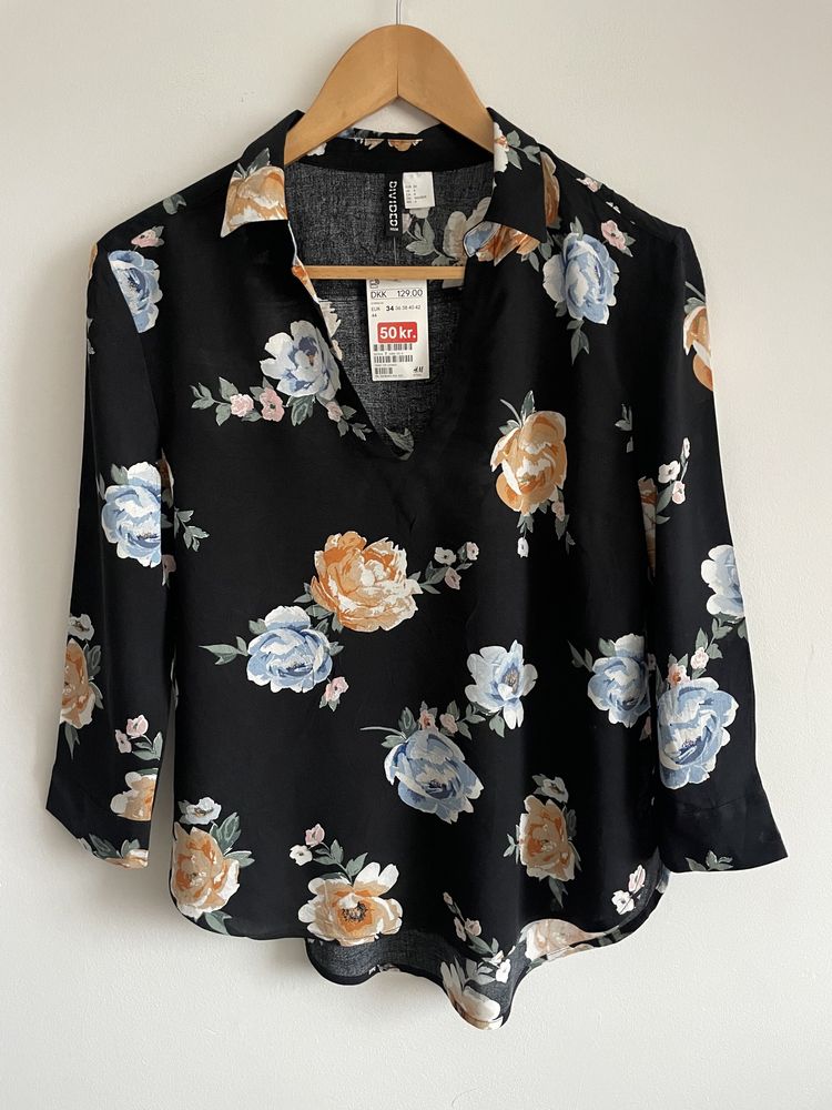 Nowa H&M bluzka wiskoza 100 % w kwiaty floral