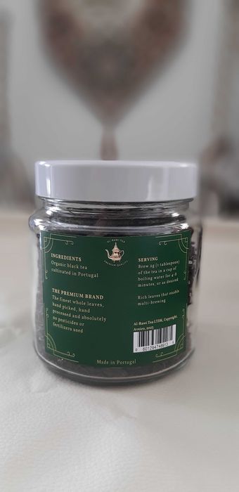 Cha orgânico preto/verde cultivado e prodizido em Aveiro