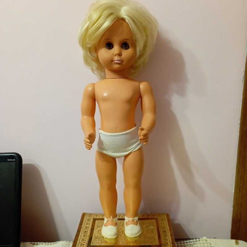 Платиновая кареглазая блондинка редкая кукла ранняя плачет 50см ГДР