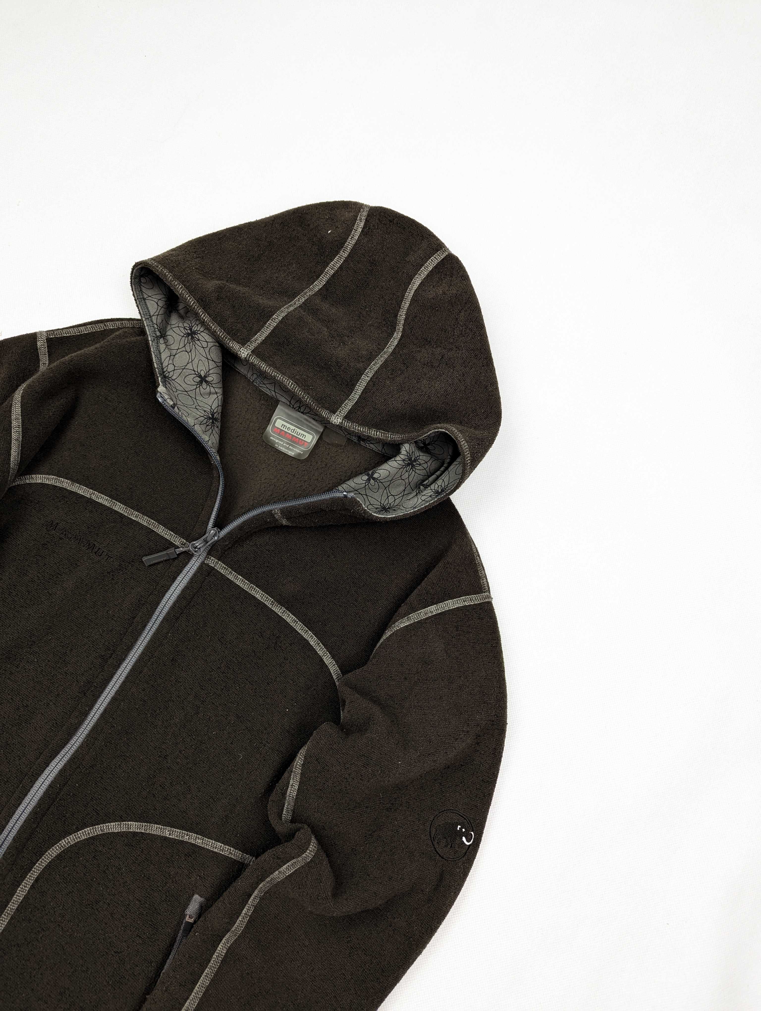 Mammut oliwkowa bluza zielona z kapturem polar M logo