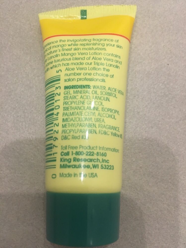 Крем для рук американской фирмы Triple Lanolin Mango Vera Original