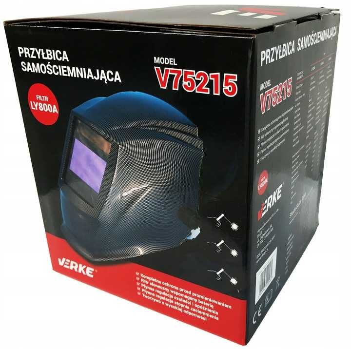 Przyłbica Maska Samościemniająca Do Spawania Filtr VERKE