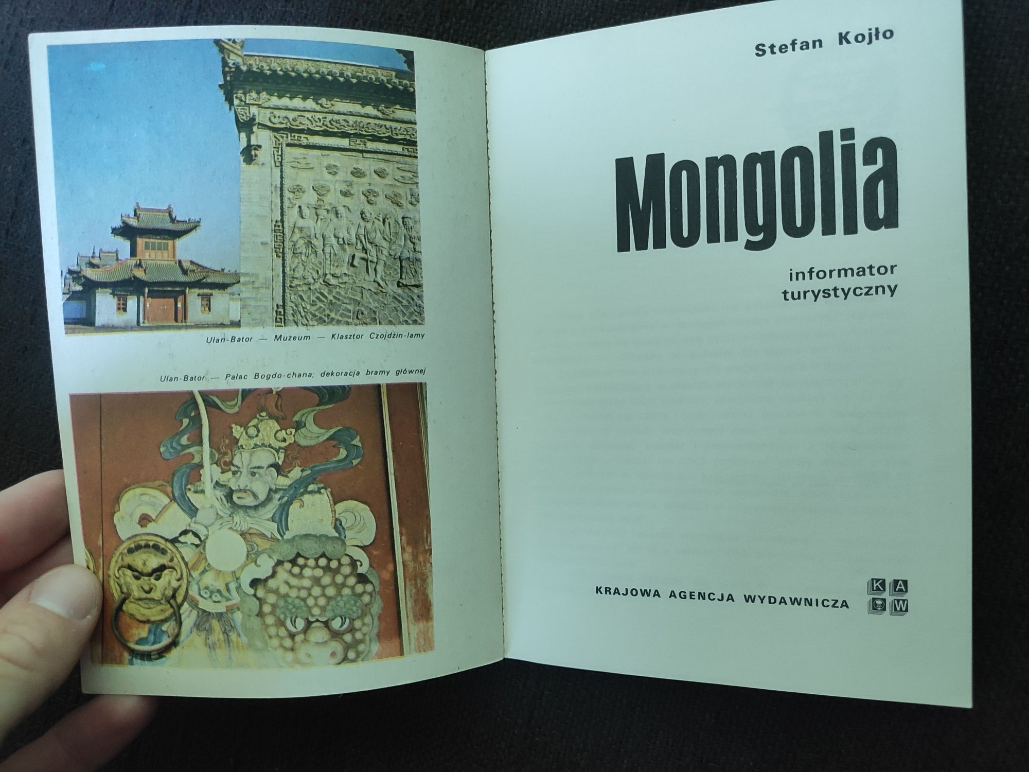 "Mongolia. Informator turystyczny" PRL 1980 r.