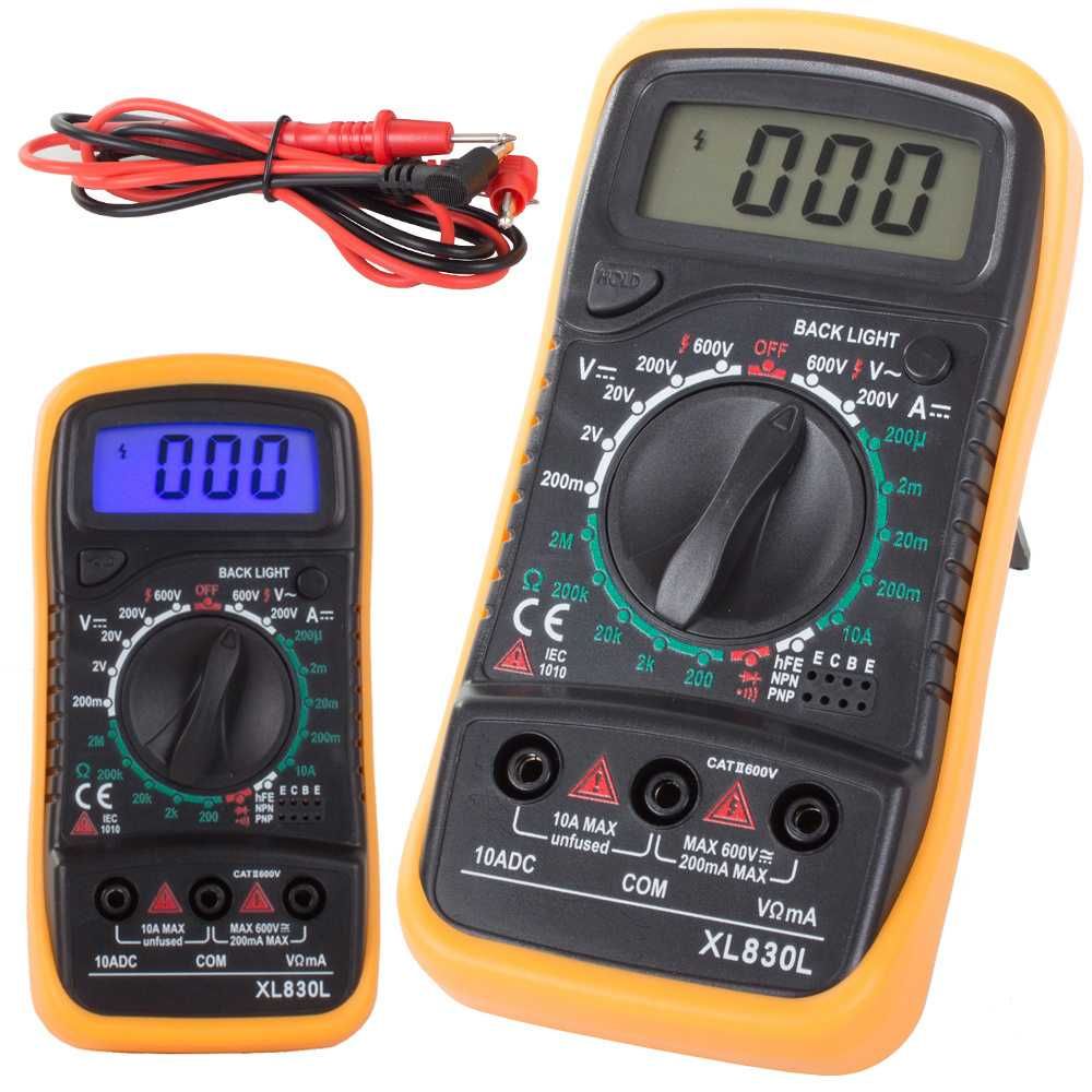 Cyfrowy MIERNIK PRĄDU MULTIMETR Tester Napięcia XL830L + Bateria 9V