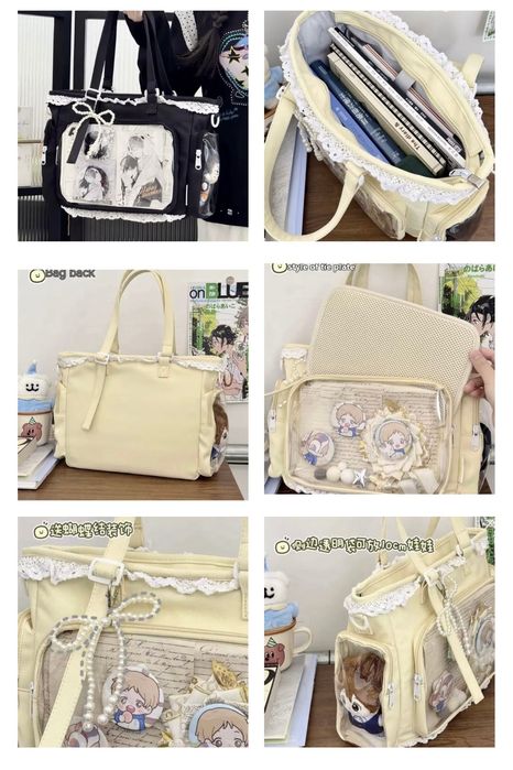 Сумка с брелком , прозрачные карманы ita bag Лолита цены в описании