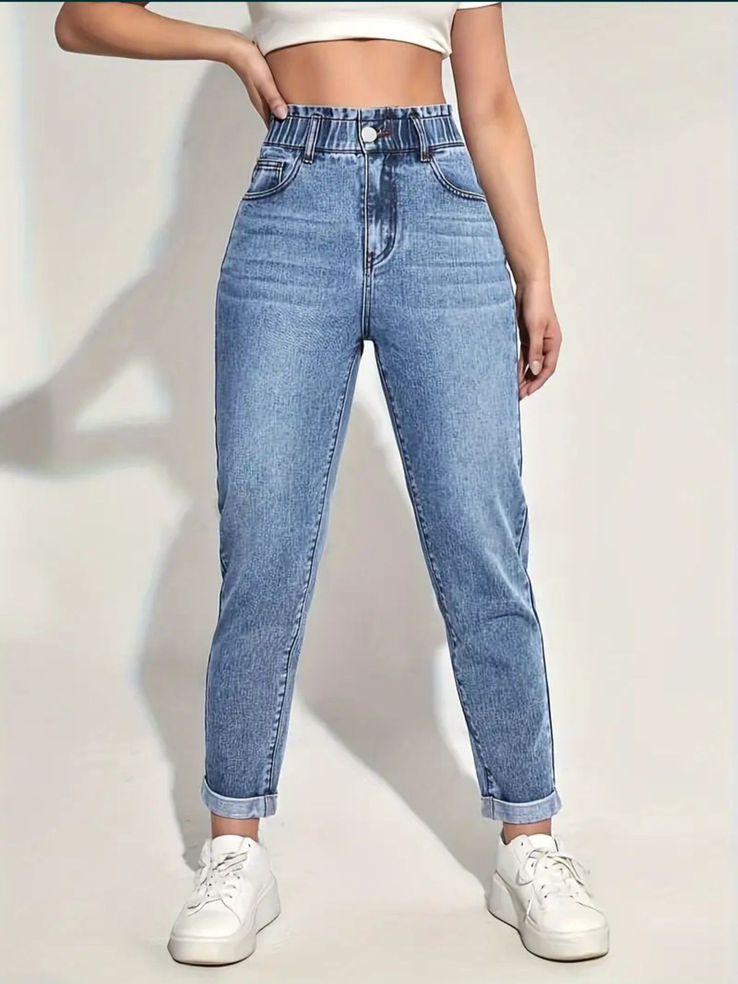 Nowe jeansowe spodnie damskie mom fit roz. L 40